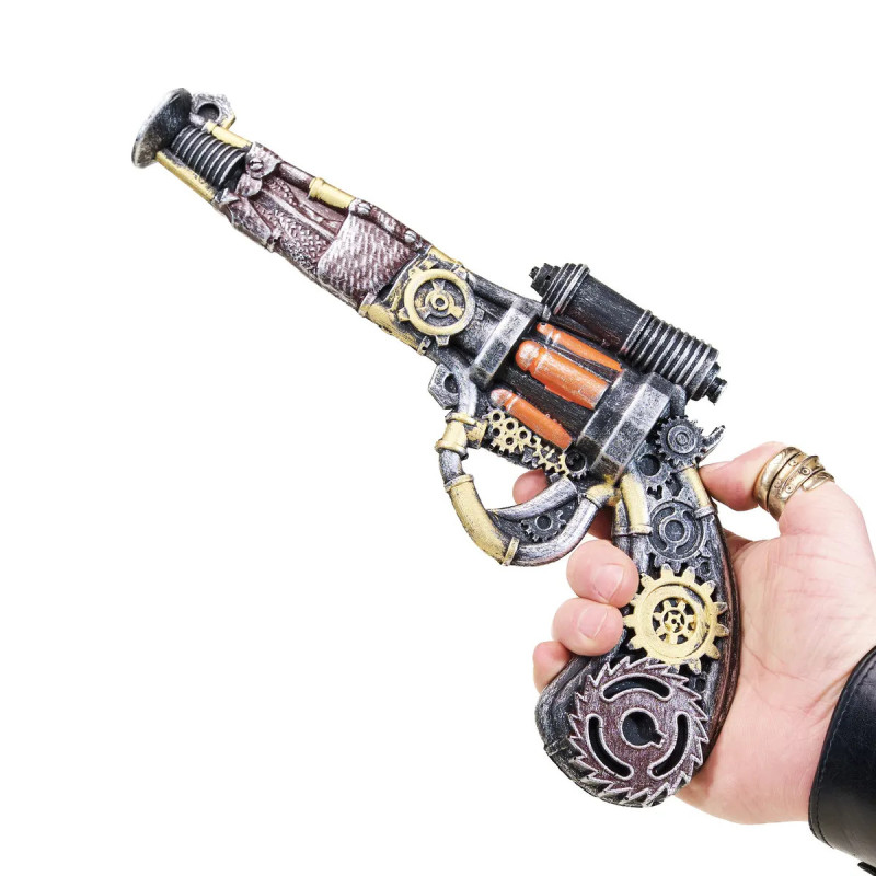 Steampunk Revolver Gun Prop (High Density Foam)