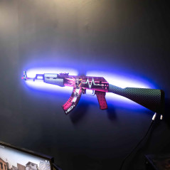 AK 47 Neon Rider RGB Wall Art - CS GO