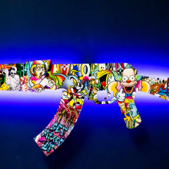 Cartoon Style AK 47 RGB Wall Art