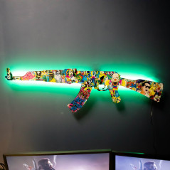 Cartoon Style AK 47 RGB Wall Art